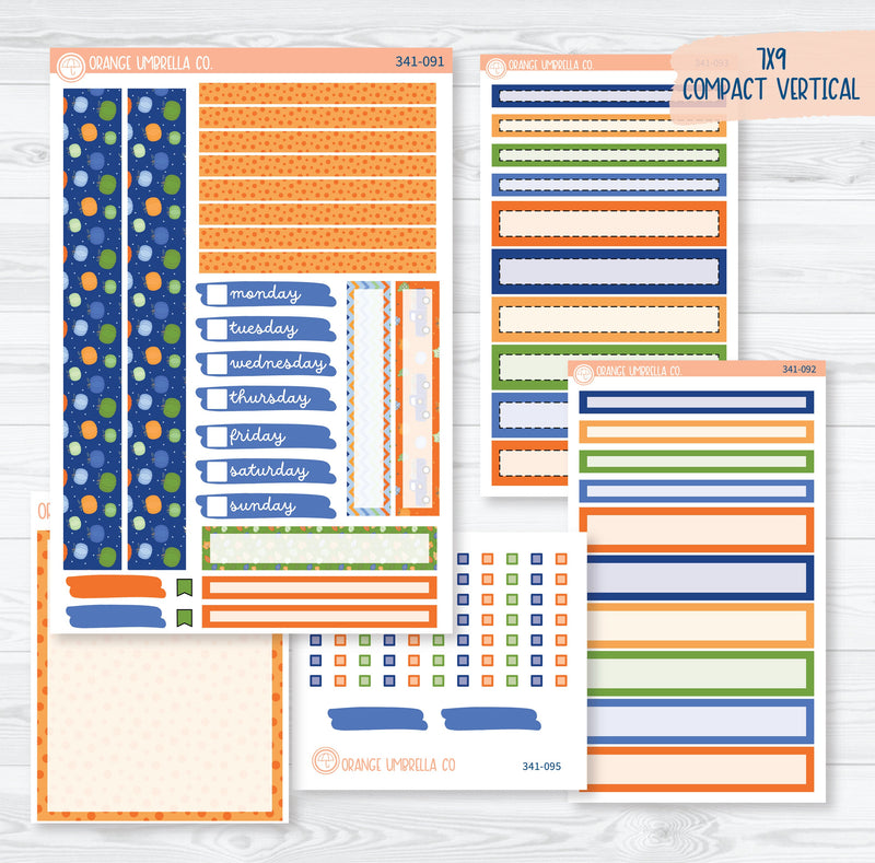 Pumpkins & Pickup Trucks | 7x9 Compact Vertical Planner Kit Stickers | Pickup Pumpkins | 341-091