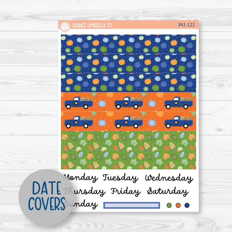 Pumpkins & Pickup Trucks | A5 Daily Duo Planner Kit Stickers | Pickup Pumpkins | 341-121