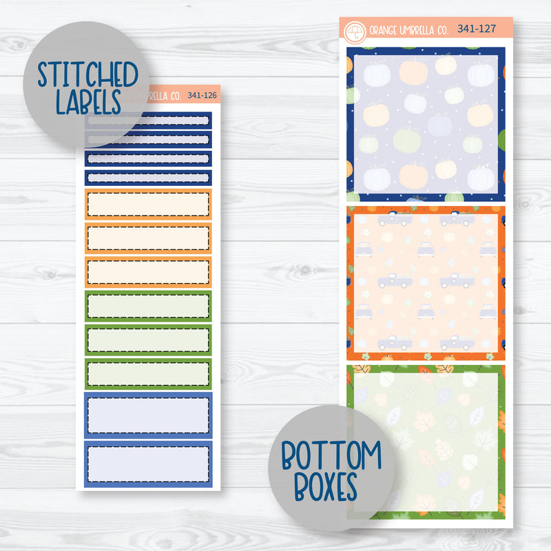 Pumpkins & Pickup Trucks | A5 Daily Duo Planner Kit Stickers | Pickup Pumpkins | 341-121