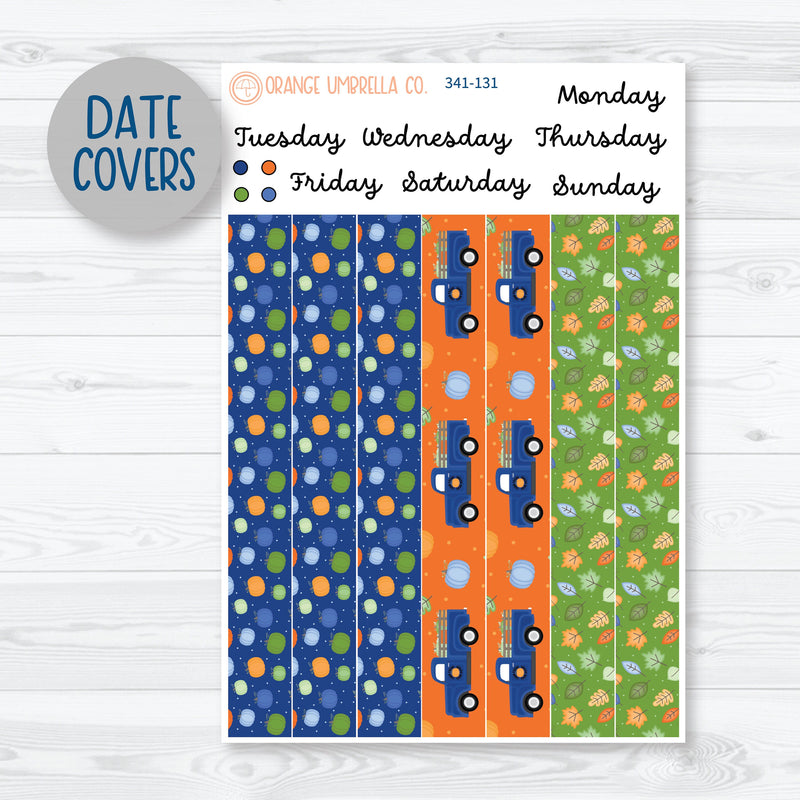 Pumpkins & Pickup Trucks | 7x9 Daily Duo Planner Kit Stickers | Pumpkin Pickups | 341-131