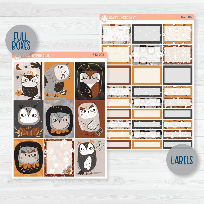 Owl Planner Kit | Weekly Planner Kit Stickers | Side Eye | 342-001