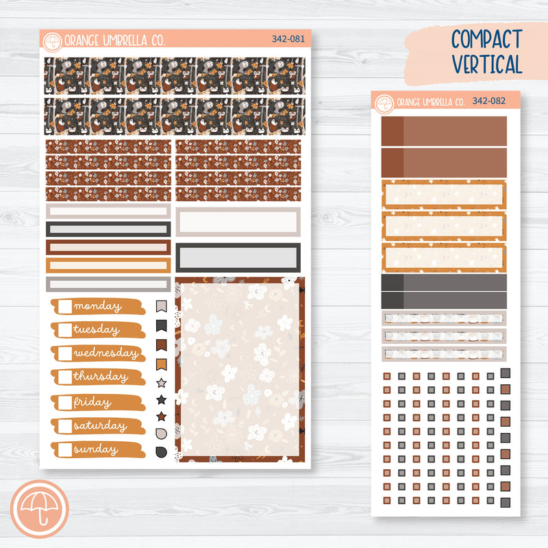 Owl Planner Kit | Compact Vertical Planner Kit Stickers for Erin Condren | Side Eye | 342-081