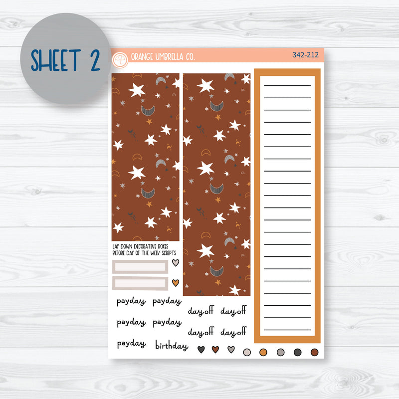 Owl Planner Kit | A5 Plum Monthly Planner Kit Stickers | Side Eye | 342-211