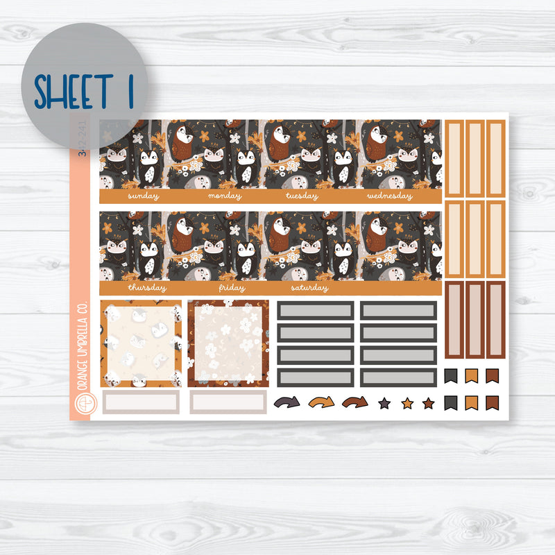 Owl Planner Kit | A5 EC Monthly & Dashboard Planner Kit Stickers | Side Eye | 342-241