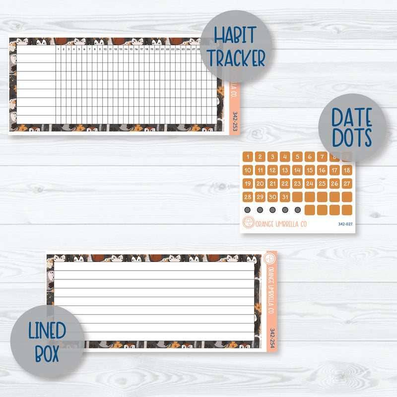 Owl Planner Kit | 7x9 ECLP Monthly & Dashboard Planner Kit Stickers | Side Eye | 342-251