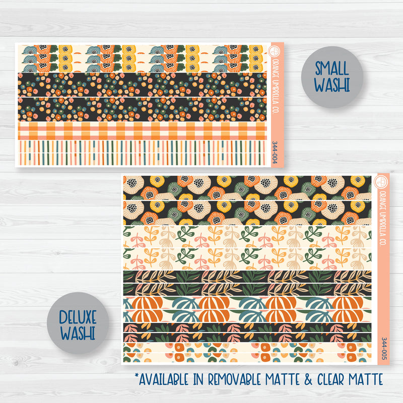 Fall Leaves & Florals | Weekly Planner Kit Stickers | Madeline | 344-001