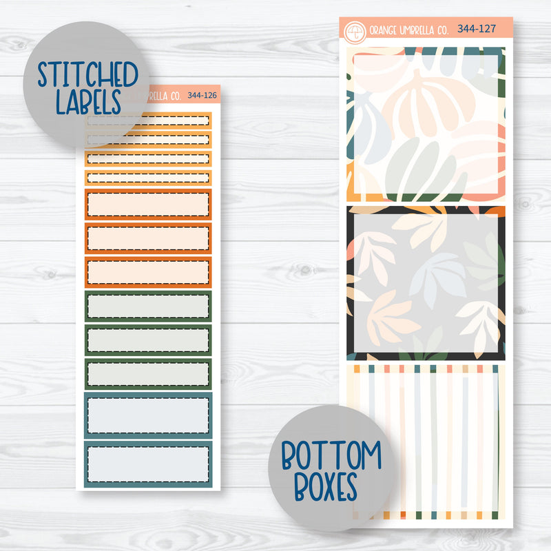 Fall Leaves & Florals | A5 Daily Duo Planner Kit Stickers | Madeline | 344-121