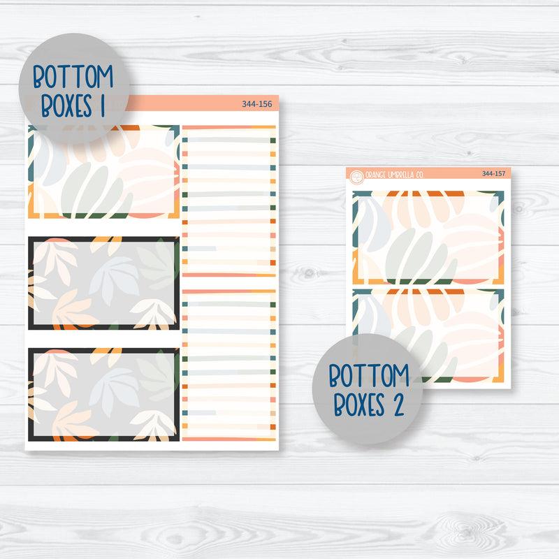 Fall Leaves & Florals | 7x9 Plum Daily Planner Kit Stickers | Madeline | 344-151