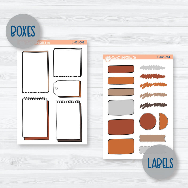 Coffee Lovers Universal Planner Kit | Journal Style Planner Kit Stickers | U-021