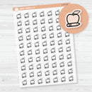 Hand Doodled Apple & Pencil Teacher Icon Planner Stickers | Clear Matte | I-477-BCM