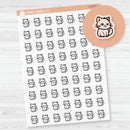 Hand Doodled Cat Icon Planner Sticker | Clear Matte | I-478-BCM