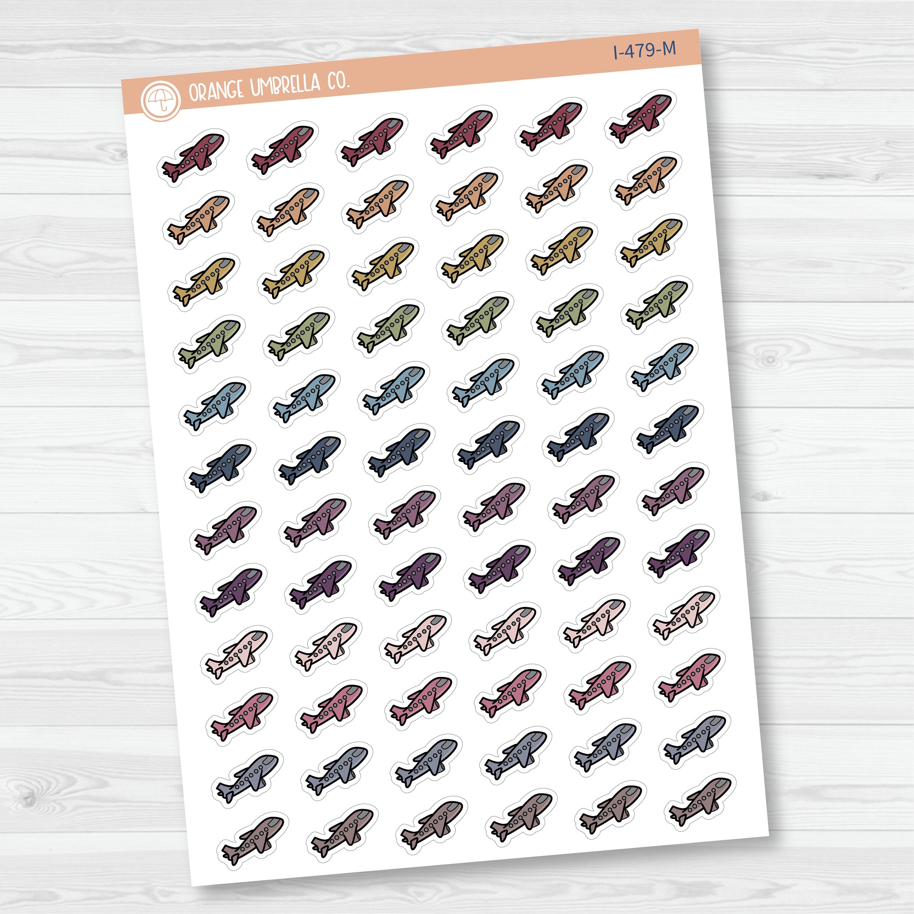 Hand Doodled Airplane Icon Planner Stickers | I-479