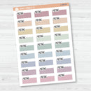 Meeting Hobonichi Color Stitched Quarter Box Planner Stickers | L-509