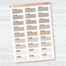 Meeting Hobonichi Color Stitched Quarter Box Planner Stickers | L-509