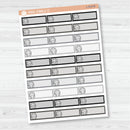 Hand Doodled Headphones Color Label Planner Stickers | Solid Color Labels | L-513