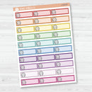 Hand Doodled Headphones Color Label Planner Stickers | Solid Color Labels | L-513