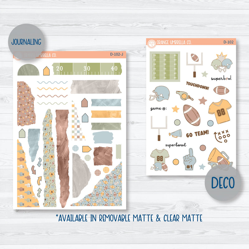 Football Game | Kit Deco Journaling Planner Stickers | Tailgate | D-102