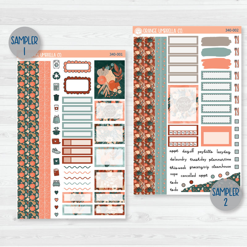 Fall Autumn Kit | Weekly Planner Kit Stickers | Fall Farmer's Market | 340-001