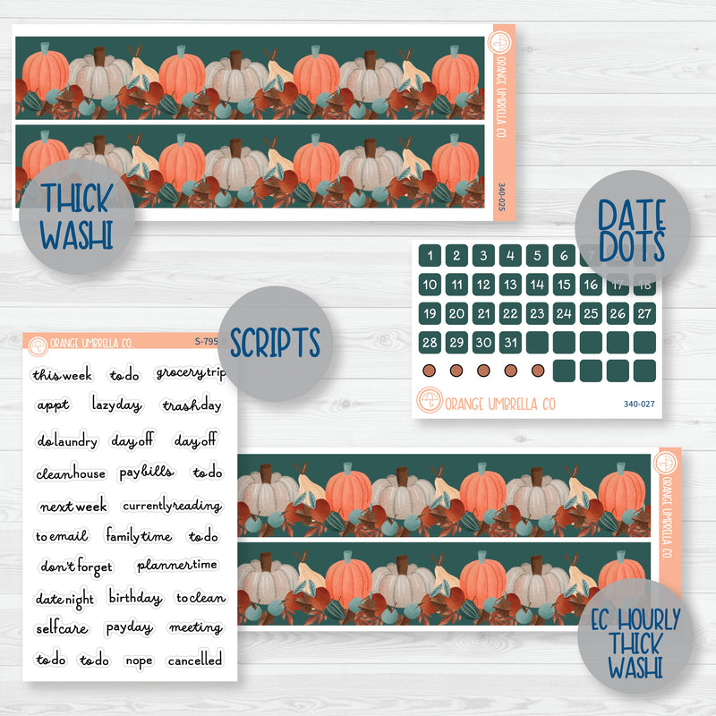 Fall Autumn Stickers | Weekly Add-On Planner Kit Stickers | Fall Farmer's Market | 340-012