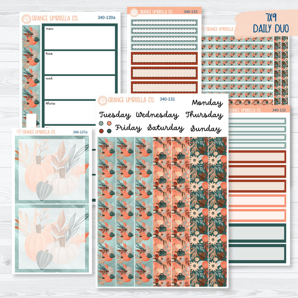 Fall Autumn Stickers | 7x9 Daily Duo Planner Kit Stickers | Fall Farmer's Market | 340-131
