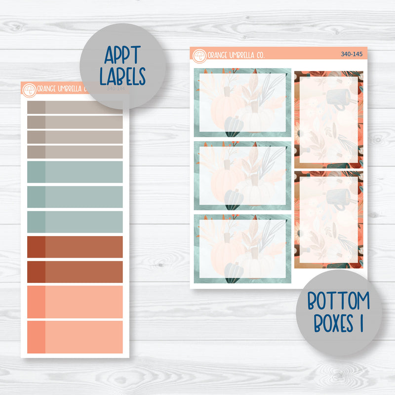 Fall Autumn Stickers | A5 Plum Daily Planner Kit Stickers | Fall Farmer's Market | 340-141