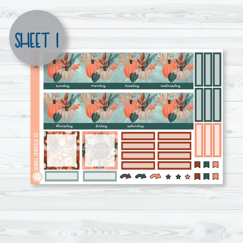 Fall Autumn Stickers | EC Monthly & Dashboard Planner Kit Stickers | Fall Farmer's Market | 340-241