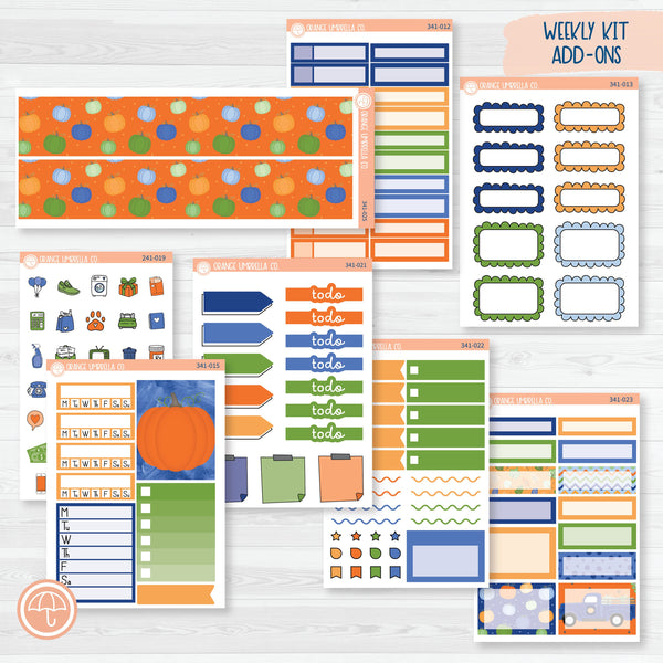 Pumpkins & Pickup Trucks | Weekly Add-On Planner Kit Stickers | Pickup Pumpkins | 341-012