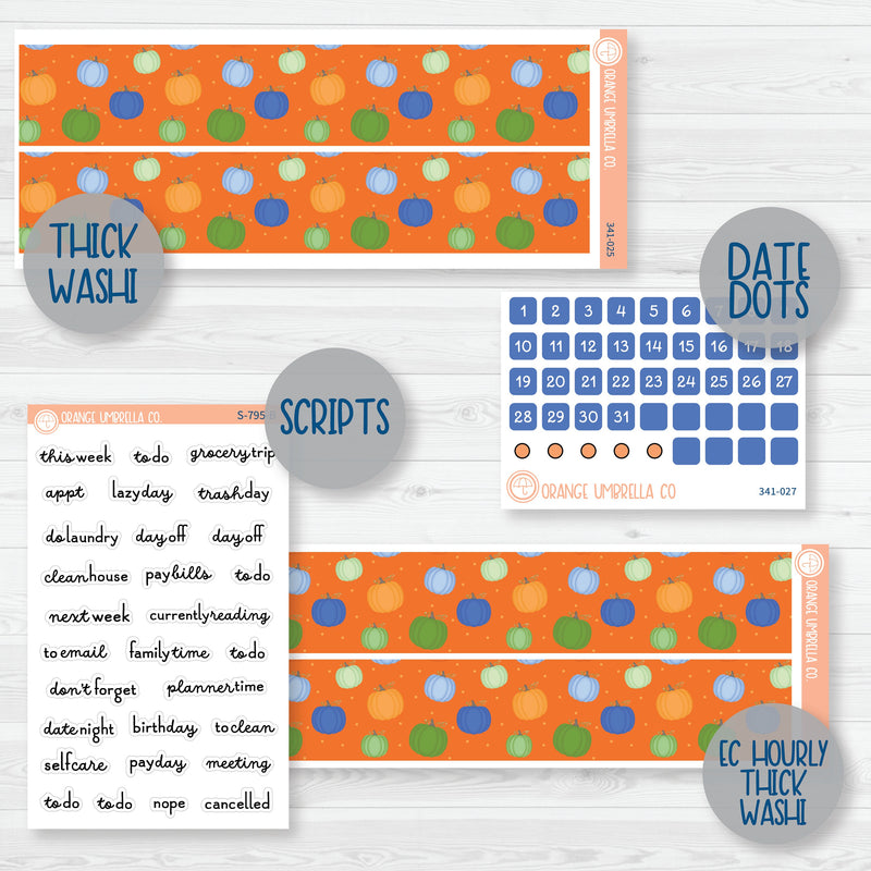 Pumpkins & Pickup Trucks | Weekly Add-On Planner Kit Stickers | Pickup Pumpkins | 341-012