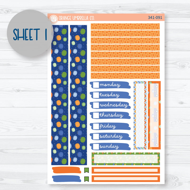 Pumpkins & Pickup Trucks | 7x9 Compact Vertical Planner Kit Stickers | Pickup Pumpkins | 341-091