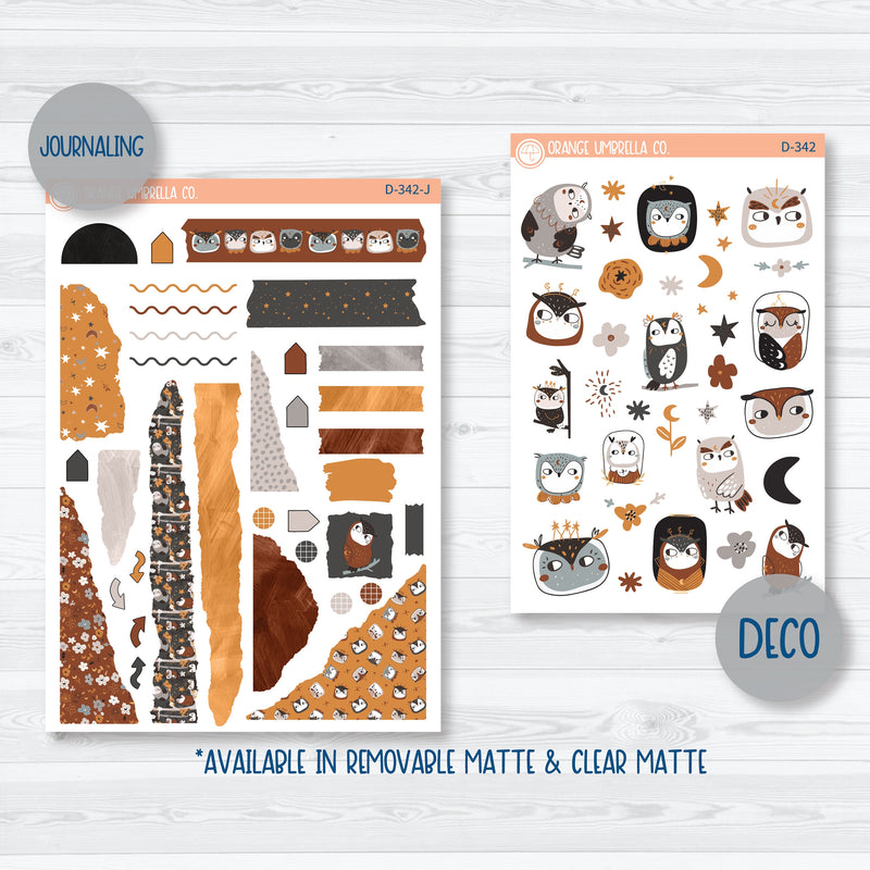 Owl Planner Kit | Kit Deco Journaling Planner Stickers | Side Eye | D-342