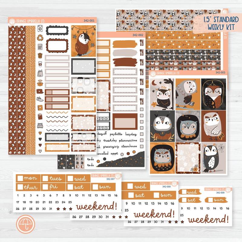 Owl Planner Kit | Weekly Planner Kit Stickers | Side Eye | 342-001