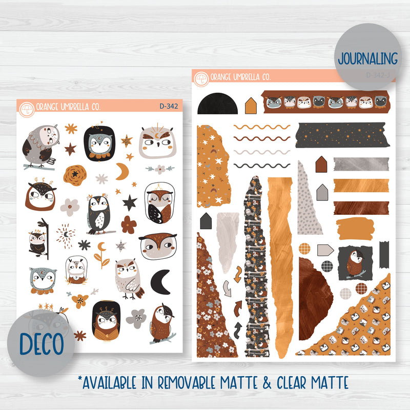 Owl Planner Kit | Weekly Planner Kit Stickers | Side Eye | 342-001