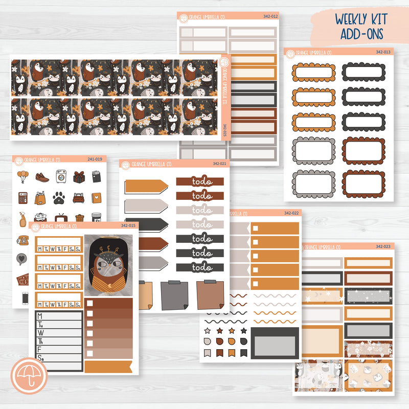 Owl Planner Kit | Weekly Add-On Planner Kit Stickers | Side Eye | 342-012