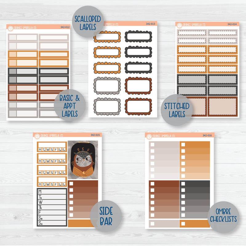 Owl Planner Kit | Weekly Add-On Planner Kit Stickers | Side Eye | 342-012