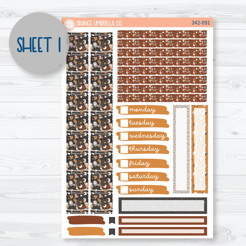 Owl Planner Kit | 7x9 Compact Vertical Planner Kit Stickers | Side Eye | 342-091