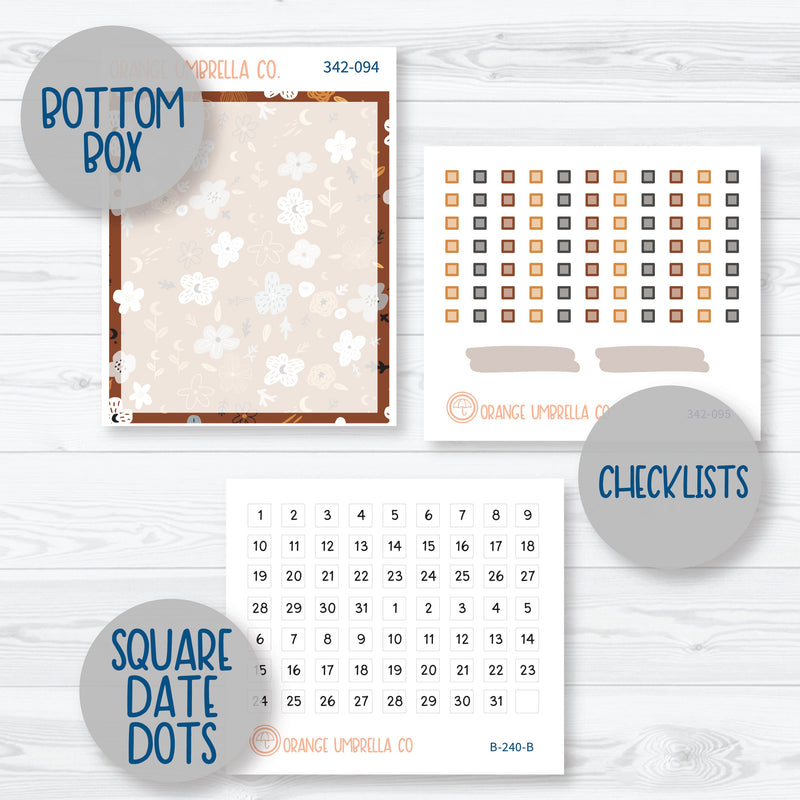 Owl Planner Kit | 7x9 Compact Vertical Planner Kit Stickers | Side Eye | 342-091