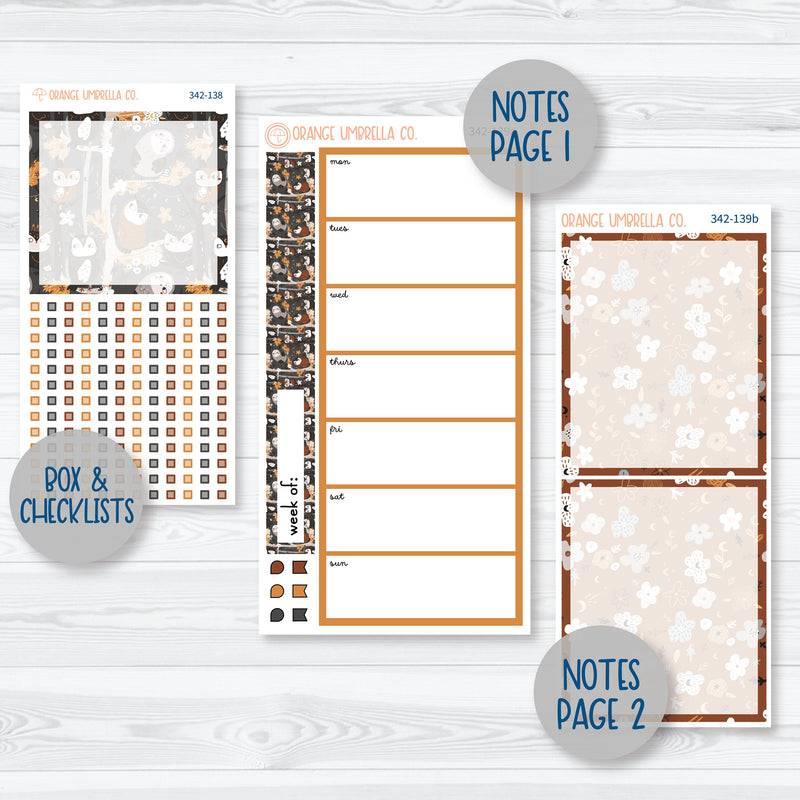 Owl Planner Kit | 7x9 Daily Duo Planner Kit Stickers | Side Eye | 342-131