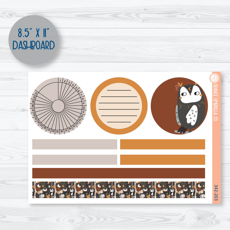 Owl Planner Kit | Plum Dashboards Planner Kit Stickers | Side Eye | 342-201