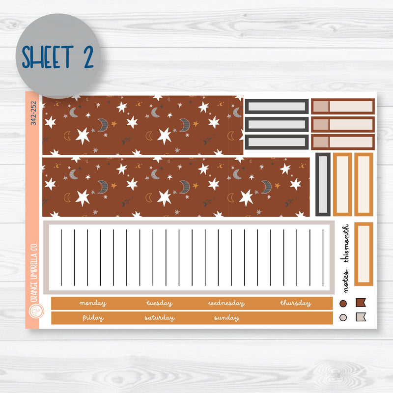 Owl Planner Kit | 7x9 ECLP Monthly & Dashboard Planner Kit Stickers | Side Eye | 342-251