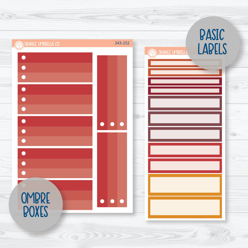 Autumn Pumpkins & Florals | 7x9 Plum Daily Planner Kit Stickers | Amber Waves | 343-151