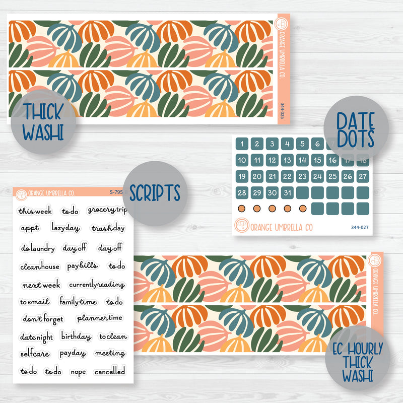 Fall Leaves & Florals | Weekly Add-On Planner Kit Stickers | Madeline | 344-012