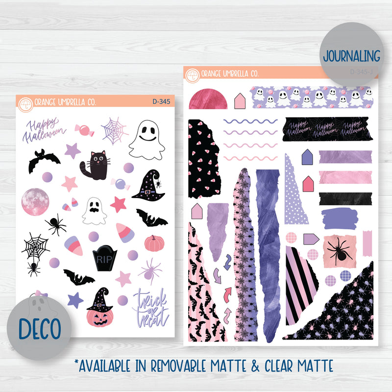 Pink Halloween Kit | Weekly Planner Kit Stickers | Spider Queen | 345-001