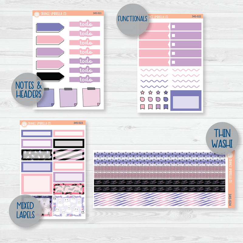 Pink Halloween Kit | Weekly Add-On Planner Kit Stickers | Spider Queen | 345-012