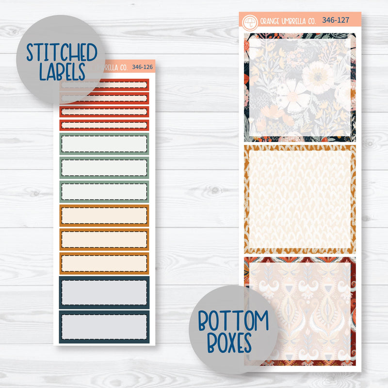 Autumn Floral Kit | A5 Daily Duo Planner Kit Stickers | Mallory | 346-121