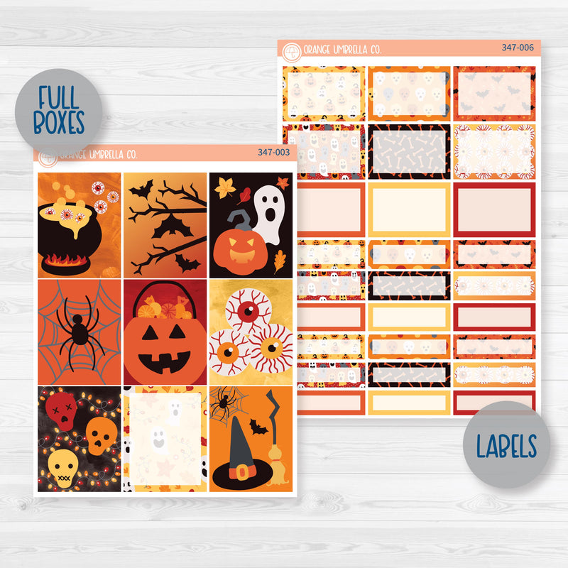 Pumpkin & Ghost Halloween Kit | Weekly Planner Kit Stickers | Eye of a Newt | 347-001