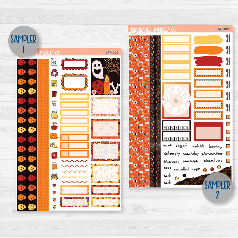 Pumpkin & Ghost Halloween Kit | Weekly Planner Kit Stickers | Eye of a Newt | 347-001