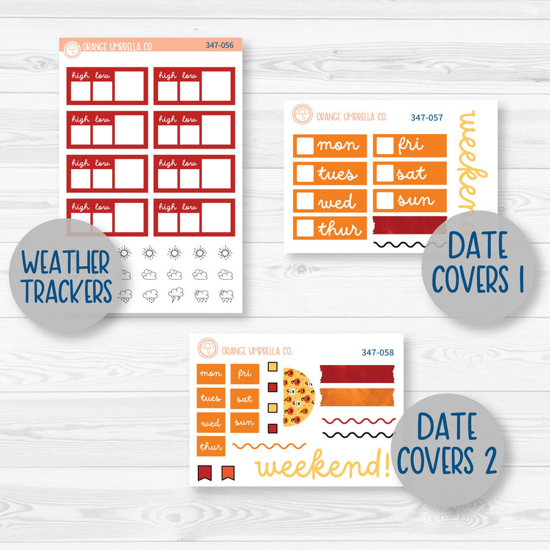 Pumpkin & Ghost Halloween Kit | Hobonichi Cousin Planner Kit Stickers | Eye of a Newt | 347-051