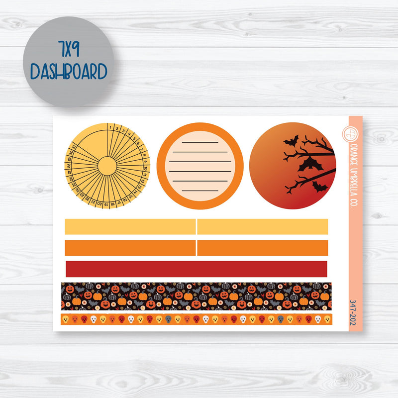 Pumpkin & Ghost Halloween Kit | Plum Dashboards Planner Kit Stickers | Eye of a Newt | 347-201