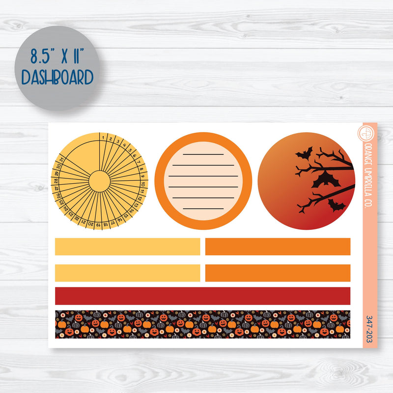 Pumpkin & Ghost Halloween Kit | Plum Dashboards Planner Kit Stickers | Eye of a Newt | 347-201