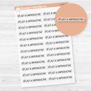 Lazy & Unproductive Checkmark; Spazz Quotes Planner Stickers | Clear Matte | C-410-BCM